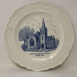 First Presbyterian Church Findlay Ohio Decorative Collectible Plate 10" Vintage